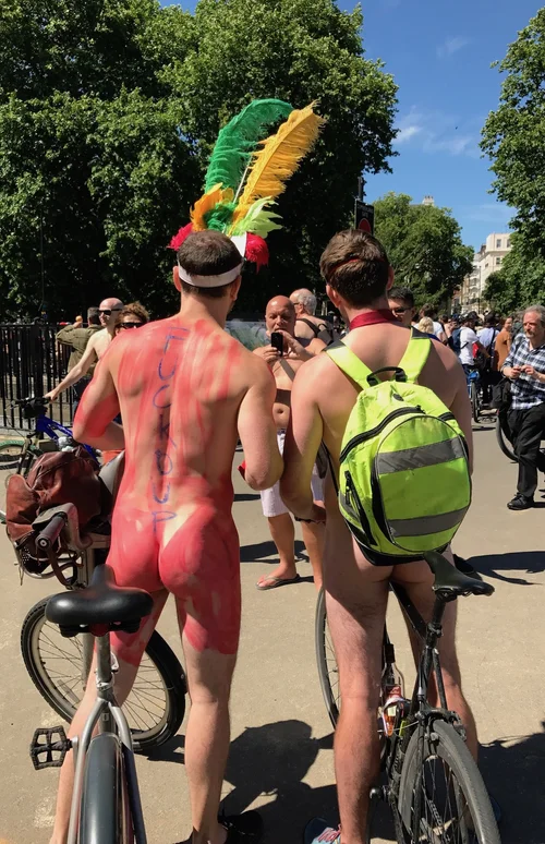 Naked men on bikes sale